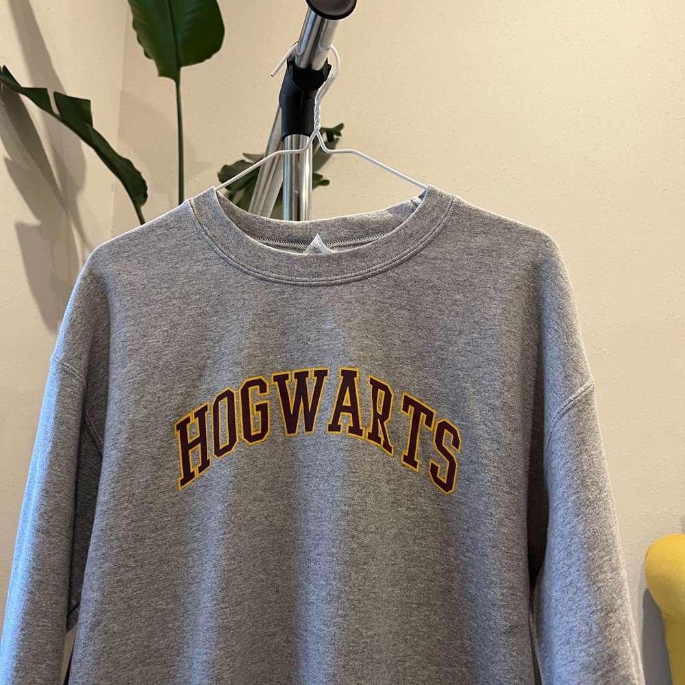 Gildan Grey Hogwarts Crewneck Sweater